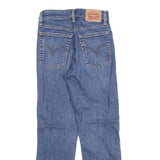 LEVI'S Womens Blue Regular Straight Denim Light W24 L26 Button Closure Jeans