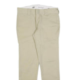 DICKIES Mens Slim Beige Cotton Blend Slim Straight Trousers W30 L29 Workwear