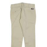 DICKIES Mens Slim Beige Cotton Blend Slim Straight Trousers W30 L29 Workwear