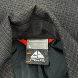 Nike Acg Checked Jacket - Large Gray Polyester