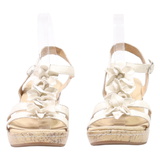 SONOMA WEDGE Strappy Heels White Leather Womens UK 6.5