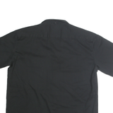 DICKIES Mens Black Cotton Blend Workwear Shirt L Button Front Pocket Casual