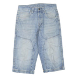 Womens Light Blue Denim Casual Shorts M W32 Cotton Blend Relaxed Fit