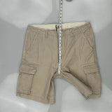 Guess Cargo Shorts - 40W 11L Beige Cotton