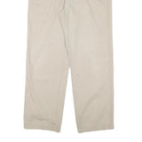 CALVIN KLEIN Mens Cotton Blend Beige Regular Fit Straight Leg Trousers W34 L30