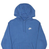 NIKE Mens Blue Hoodie S Cotton Blend Pullover Casual Sportswear