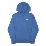 NIKE Mens Blue Hoodie S Cotton Blend Pullover Casual Sportswear