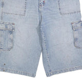 SO GOSS Mens Light Blue Denim Cargo Shorts XL W39 Comfortable Cotton Blend