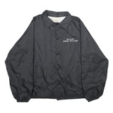 AUBURN SPORTSWEAR Mens Black Nylon Coach Jacket L Plain Kentucky Lightning Print