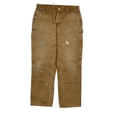 Carhartt Double Knee Carpenter Trousers - 33W 31L Brown Cotton