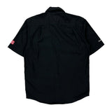 American Flag Patch On Sleeve Carhartt Short Sleeve Shirt - Medium Black Cotton
