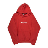 Age 12 Champion Hoodie - Medium Red Cotton