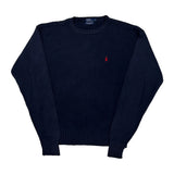Polo By Ralph Lauren Sweater - Large Navy Cotton