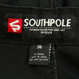 Southpole Cargo Shorts - 36W 12L Black Cotton