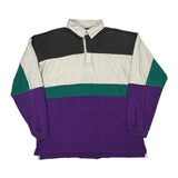 Authentic Collection Striped Rugby Shirt - XL Multicoloured Polyester Blend