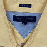Tommy Hilfiger Slim Fit Shirt - Large Yellow Cotton