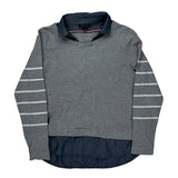 Tommy Hilfiger Striped Sweatshirt - Large Grey Cotton