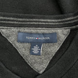 Tommy Hilfiger V-Neck Sweater - Medium Black Cotton