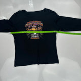 Harley Davidson Graphic Long Sleeve T-Shirt - Large Black Cotton