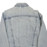LEVI'S Womens Blue Denim Jacket S Cotton Blend Button Plain Classic Fit
