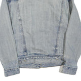 LEVI'S Womens Blue Denim Jacket S Cotton Blend Button Plain Classic Fit