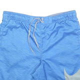 NIKE Mens Shorts Blue M W34 Sports Logo Casual Drawstring Lightweight