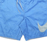 NIKE Mens Shorts Blue M W34 Sports Logo Casual Drawstring Lightweight