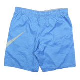 NIKE Mens Shorts Blue M W34 Sports Logo Casual Drawstring Lightweight