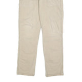 CARHARTT Mens Relaxed Fit Beige Cotton Blend Trousers W34 L34 Workwear Utility