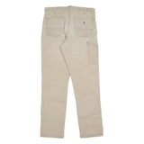 CARHARTT Mens Relaxed Fit Beige Cotton Blend Trousers W34 L34 Workwear Utility