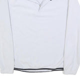 NIKE Mens White Plain Pullover Jumper Crew Neck Tight Knit M Polyester