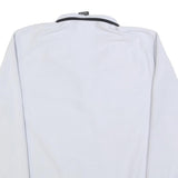 NIKE Mens White Plain Pullover Jumper Crew Neck Tight Knit M Polyester