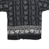 PINEAPPLE CONNECTIONS Mens Black & Grey Hawaiian Shirt XL Cotton Blend Casual