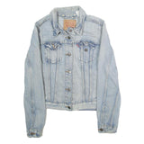 LEVI'S Womens Blue Denim Jacket S Cotton Button Front Classic Fit