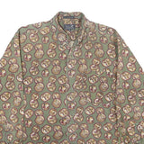 DUCKS UNLIMITED Mens Green Brown Printed Cotton Shirt M Hunting Outdoor Style