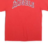 MAJESTIC Mens Red Angels Graphic T-Shirt L Short Sleeve Crew Neck Sportswear