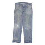 LEVI'S 501 Mens Jeans Blue Regular Straight Denim Medium W34 L29 Classic Button