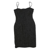 MARENE Womens Black Sheath Polyester Blend Dress M Sleeveless Spaghetti Strap