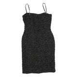 MARENE Womens Black Sheath Polyester Blend Dress M Sleeveless Spaghetti Strap
