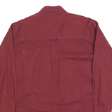 CHAPS RALPH LAUREN Mens Maroon Cotton Shirt M Classic Button Down Pocket