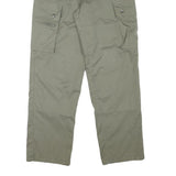 Mens Cotton Blend Relaxed Cargo Trousers W32 L31 Olive Green Zip Closure