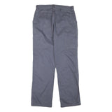 Womens Cotton Blend Regular Fit Straight Blue Trousers W34 L32 Casual Workwear