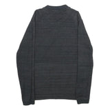 NIKE Mens Black Cotton Blend Bomber Jacket S Plain Zip Athletic Casual