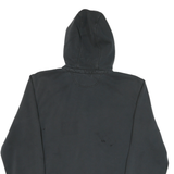 CARHARTT Mens Black ¼ Zip Hooded Sweatshirt M Cotton Blend Workwear