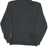 CARHARTT Mens Black ¼ Zip Hooded Sweatshirt M Cotton Blend Workwear