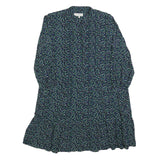 HOBBS LONDON Womens Black Floral Day Woven Midi Dress UK 14 Polyester Blend