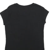 THE ROLLING STONES Girls Black Guitar Graphic T-Shirt L Short Sleeve Crew Neck