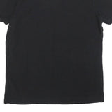 GUESS Mens Black Graphic T-Shirt L Short Sleeve Henley Neck Cotton Blend