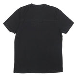 GUESS Mens Black Graphic T-Shirt L Short Sleeve Henley Neck Cotton Blend