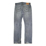 LEVI'S 501 Mens Jeans Blue Regular Straight Denim Medium W36 L35 Classic Button